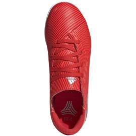 Chuteiras vermelhas Adidas Nemeziz 19.4 In Jr F99938 vermelho vermelho 1