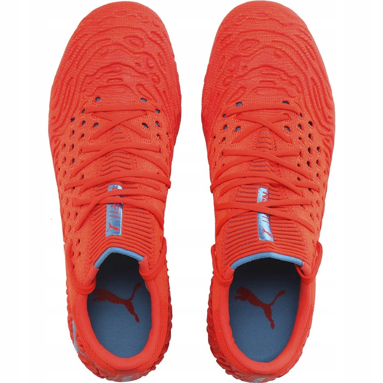 Chuteiras Puma Future 19.1 Netfit Low Fg Ag 105534 01 vermelho vermelho 1