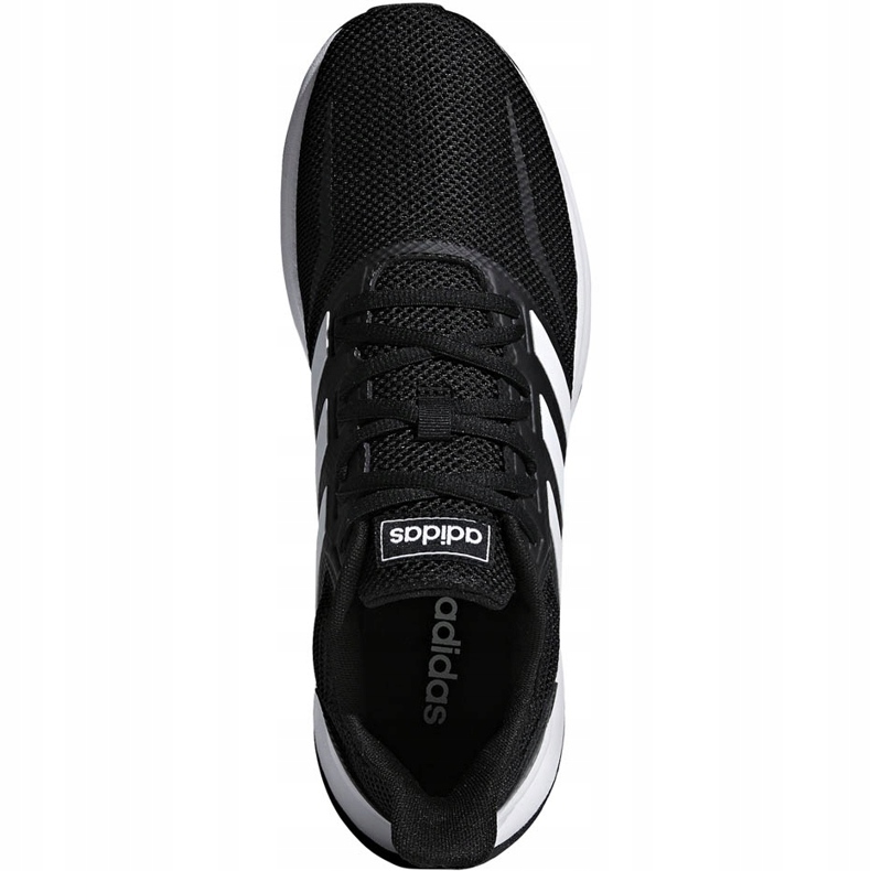 Tênis de corrida masculino Adidas Runfalcon preto e branco F36199 1