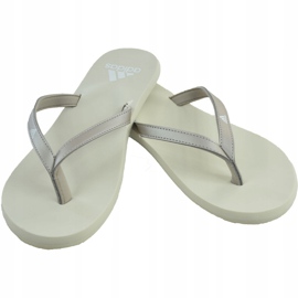 Chinelos Eezay flip Flop brancos F35034 femininos da Adidas cinza 1