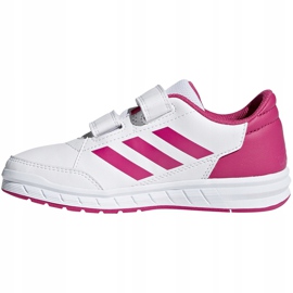Sapatos infantis Adidas AltaSport Cf K branco e rosa D96828 1