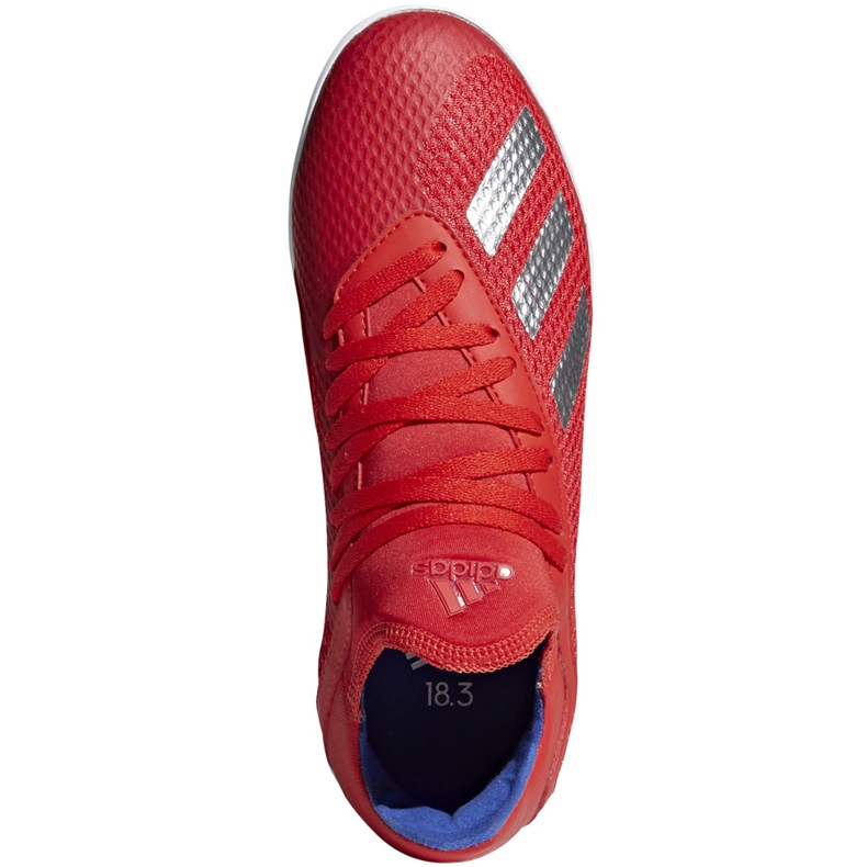 Chuteiras Adidas X 18.3 In Jr. vermelho BB9396 multicolorido 1