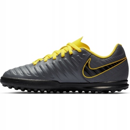 Chuteiras Nike Tiempo Legend 7 Club Tf Jr AH7261 070 preto cinza 1