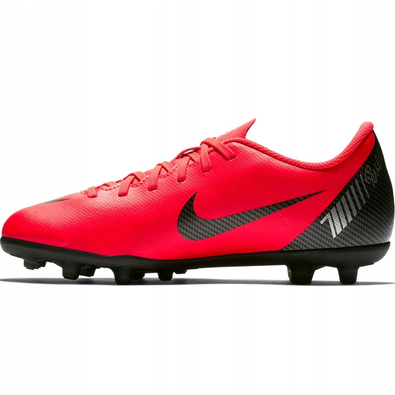Chuteira Nike Mercurial Vapor 12 Club Gs CR7 FG / MG Jr AJ3095 600 multicolorido vermelho 1