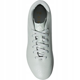 As chuteiras adidas Nemeziz 18.4 FxG Jr DB2356 multicolorido cinza 1