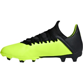 Chuteiras Adidas X 18.3 Fg Jr DB2418 multicolorido verde 1