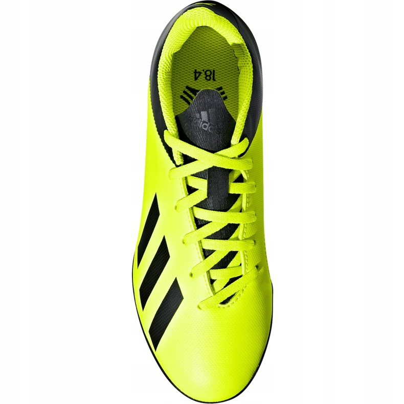 As chuteiras adidas X Tango 18.4 Tf Jr DB2435 amarelo amarelo 1