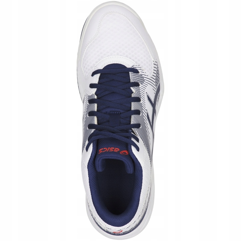 Sapatos de voleibol masculinos Asics Gel-Task Mt B703Y 100 branco azul marinho branco 1