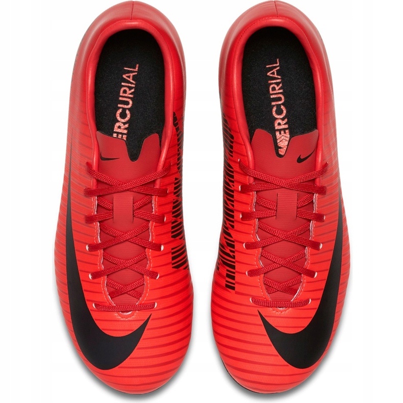 Chuteiras Nike Mercurial Victory Vi Fg Jr 831945 616 laranja vermelho 1