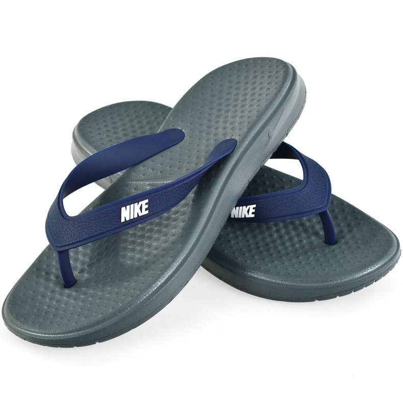 Nike Solay Thong 882690 001 Masculino - Slide azul marinho cinza 1