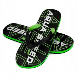 Chinelos masculinos Aqua-Speed ​​Rhodes pretos e verdes col. 1