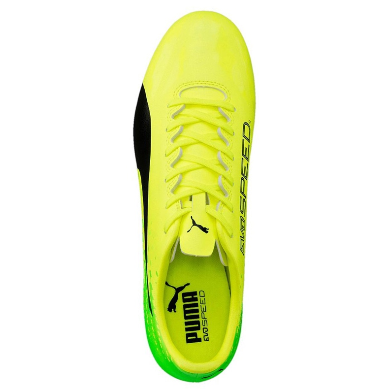 Chuteira Puma Evo Velocidade 17,4 Fg verde-amarelo 104017 01 multicolorido 2