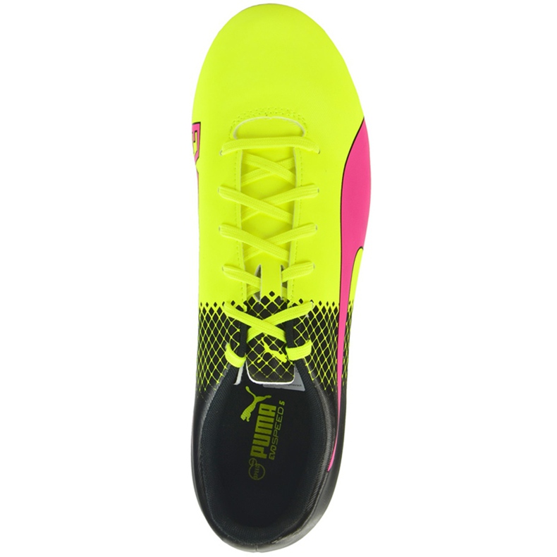 Chuteira Puma Evo Speed ​​5.5 Fg 103596 01 amarelo, amarelo, rosa amarelo 1