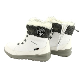 Botas de neve softshell com membrana American Club SN26 / 20 branca branco cinza 3 Botas de neve softshell com membrana American Club SN26 / 20 branca branco cinza 3