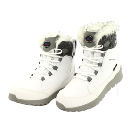 Botas de neve softshell com membrana American Club SN26 / 20 branca branco cinza 2