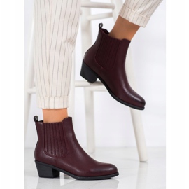 Ideal Shoes Botas clássicas vermelho 1 Ideal Shoes Botas clássicas vermelho 1