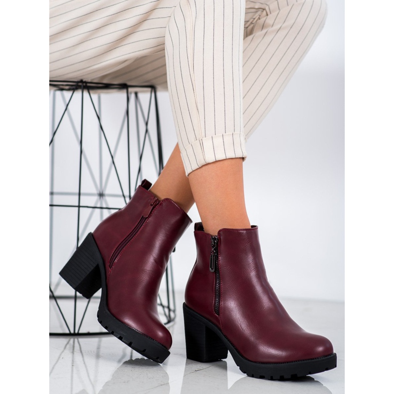 Small Swan Botas quentes femininas vermelho 1