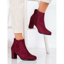 SHELOVET Botas cor de vinho vermelho 2