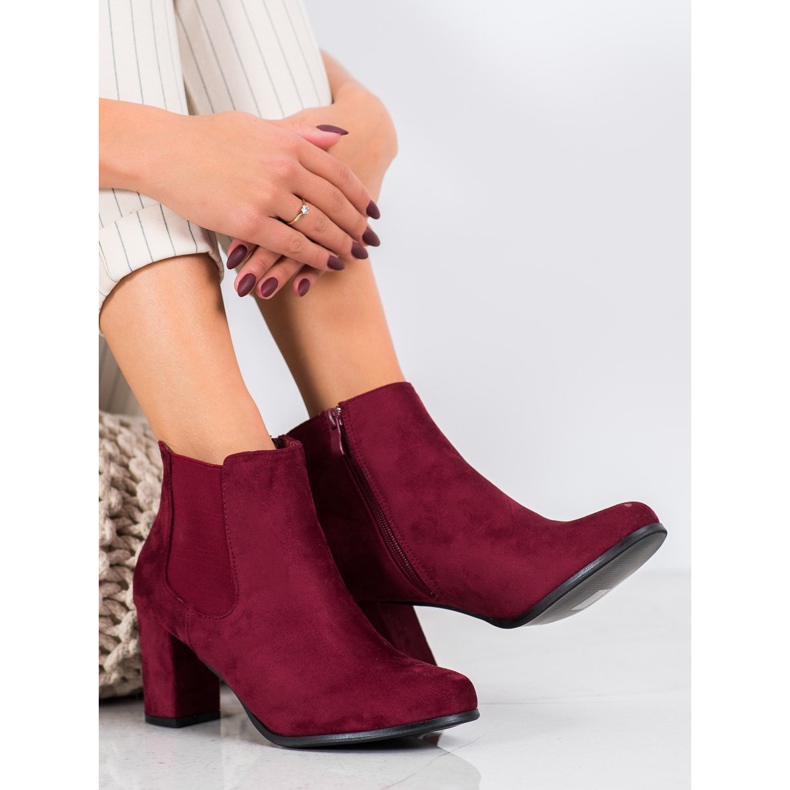 SHELOVET Botas cor de vinho vermelho 1