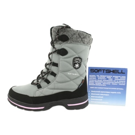 American Club Botas de neve softshell com membrana SN19 / 20 americana preto rosa cinza 5