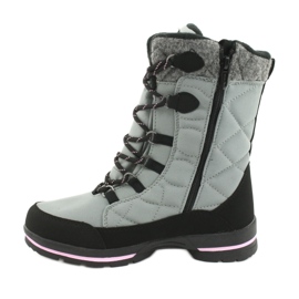 American Club Botas de neve softshell com membrana SN19 / 20 americana preto rosa cinza 1