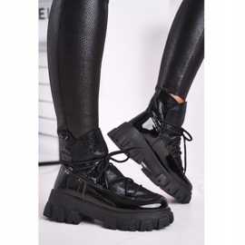 FRGIV Botas pretas deslizantes Rochelle femininas preto 2