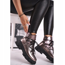 FRGIV Rochelle Silver Botas femininas deslizantes bege prata 1