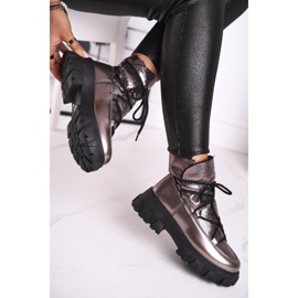 FRGIV Rochelle Silver Botas femininas deslizantes bege prata 2