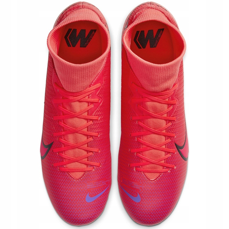 Chuteiras Nike Mercurial Superfly 7 Academy FG / MG AT7946 606 azul marinho vermelho 1