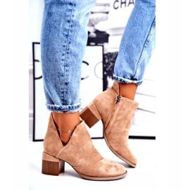 MSMG Botas femininas tornozelo recortadas mini meliori bege 3 MSMG Botas femininas tornozelo recortadas mini meliori bege 3