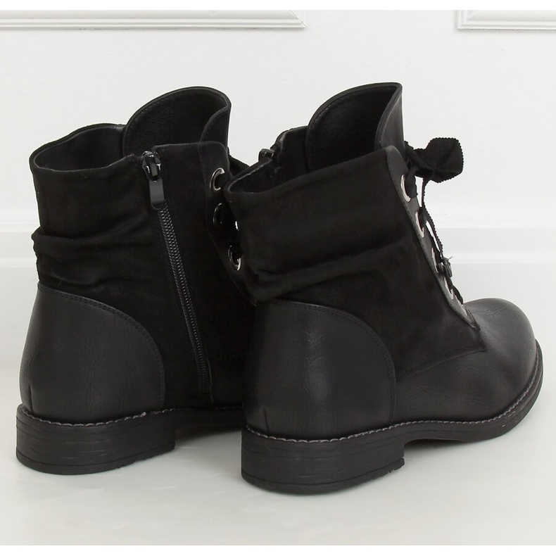 Botas pretas com cordões 3103 Pretas preto 2 Botas pretas com cordões 3103 Pretas preto 2