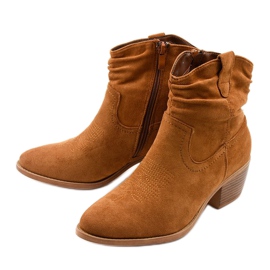 Botas de cowboy de camurça marrom com zíper Slatemark castanho 2 Botas de cowboy de camurça marrom com zíper Slatemark castanho 2