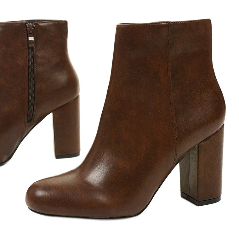 Botas marrons com Galloris de couro ecológico castanho 1 Botas marrons com Galloris de couro ecológico castanho 1