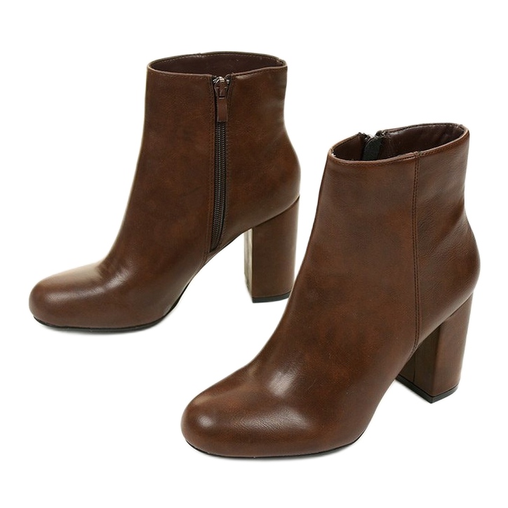 Botas marrons com Galloris de couro ecológico castanho 2 Botas marrons com Galloris de couro ecológico castanho 2
