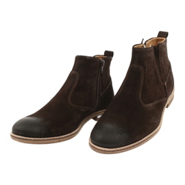 Botas masculinas Riko Botas Jodhpur 859 castanhas marrom 2