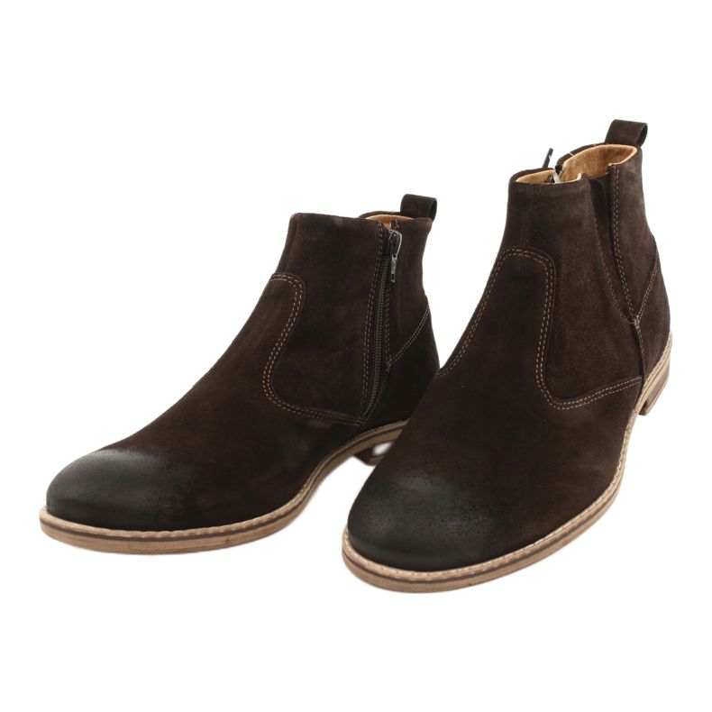 Botas masculinas Riko Botas Jodhpur 859 castanhas marrom 2