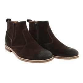 Botas masculinas Riko Botas Jodhpur 859 castanhas marrom 4