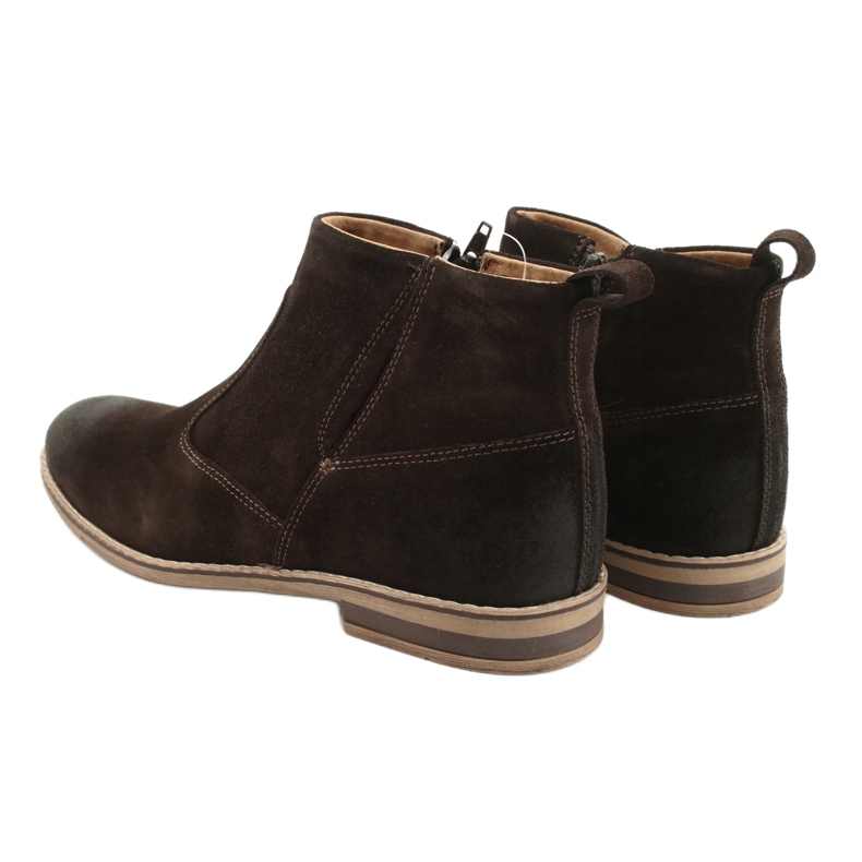 Botas masculinas Riko Botas Jodhpur 859 castanhas marrom 3