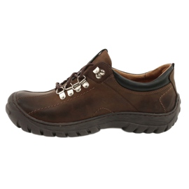 Sapatos marrons masculinos Riko 904 crazy cuoio castanho 1