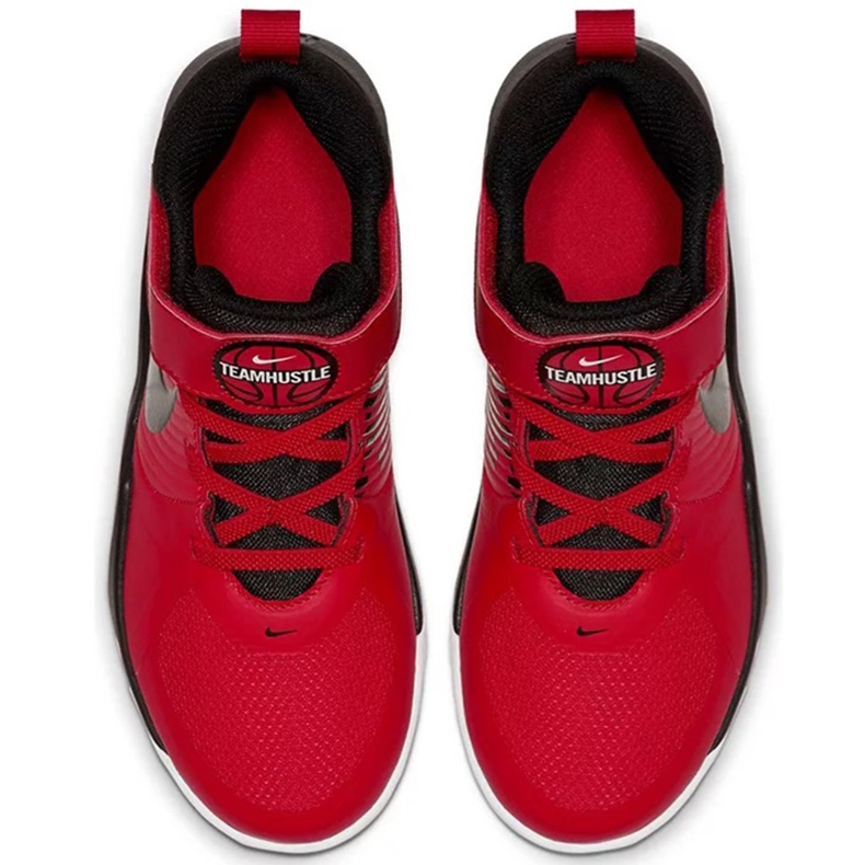 Sapatos infantis Nike Team Hustle vermelho AQ4225 600 1