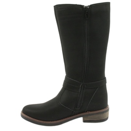 American Club Botas compridas com glitter black American GC24 / 20 preto 1