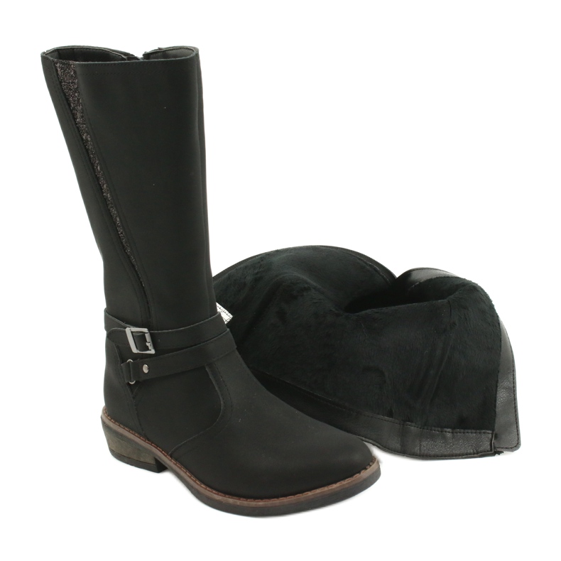 American Club Botas compridas com glitter black American GC24 / 20 preto 4