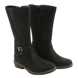 American Club Botas compridas com glitter black American GC24 / 20 preto 3