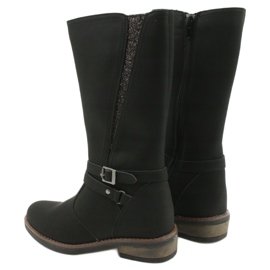 American Club Botas compridas com glitter black American GC24 / 20 preto 2