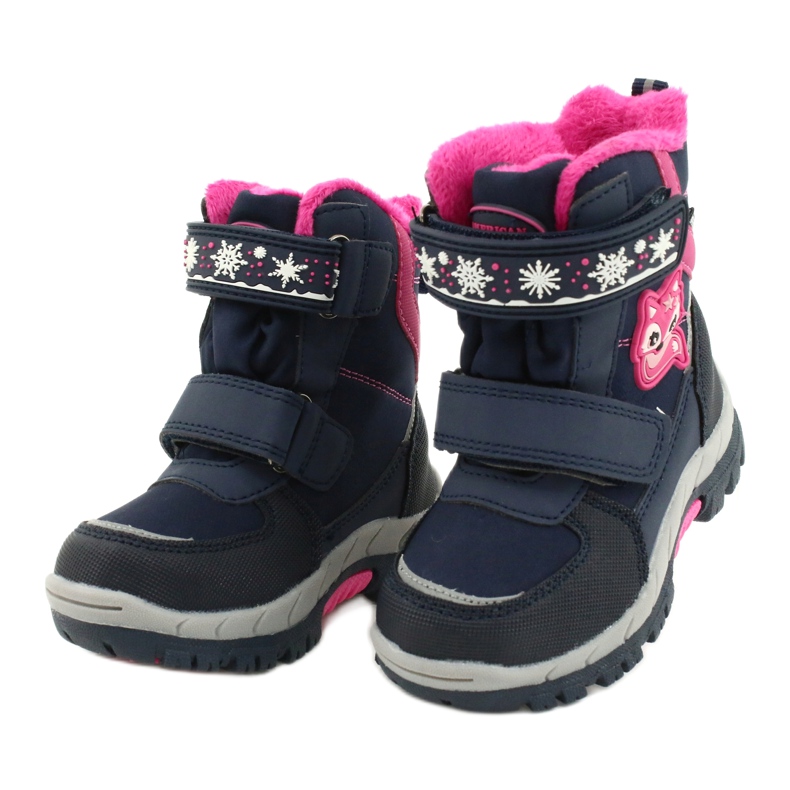 Botas softshell American Club com membrana marinho HL47 / 20 azul marinho rosa 2