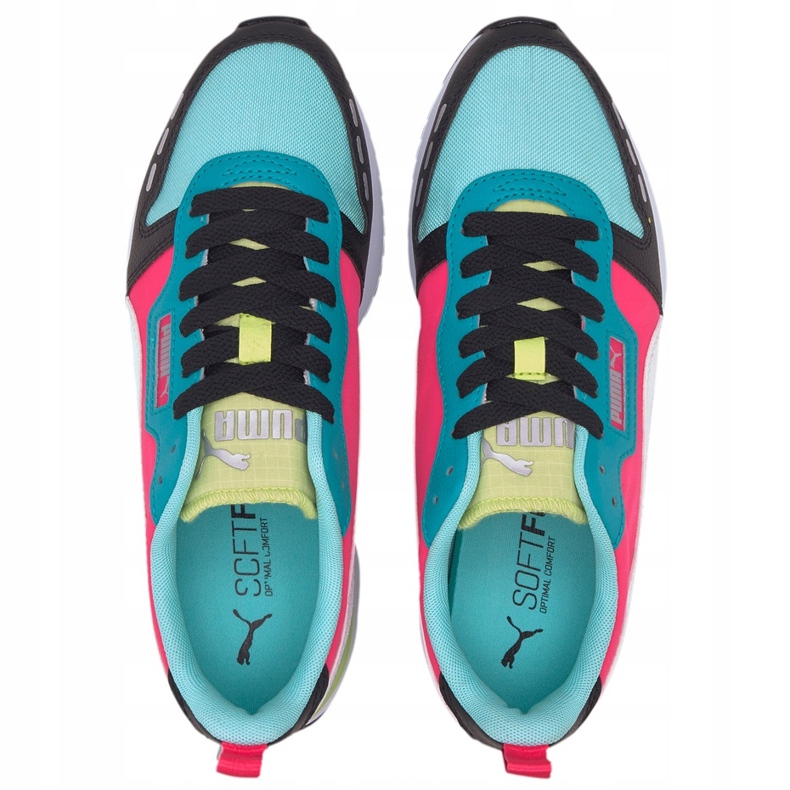 Sapatos masculinos Puma R78 coloridos 373203 03 azul rosa multicolorido 1