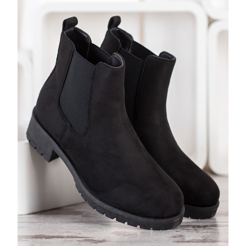 SHELOVET Botas pretas chelsea preto 1