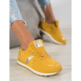 SHELOVET Sapatos esportivos mostarda multicolorido amarelo 2