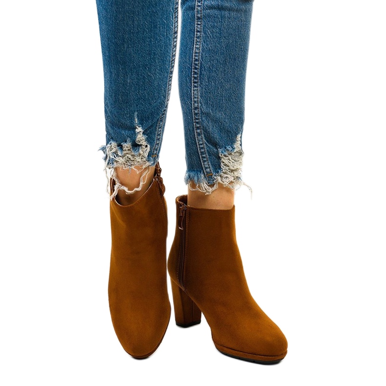 Botas de camelo no poste, camurça Xentora castanho 1