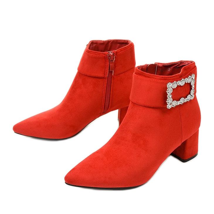 Botins vermelhos no poste com zíper Antipodes 2